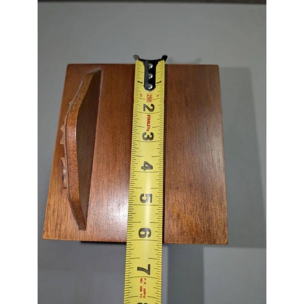 Vintage‎ Wooden Jewelry Cabinet Necklace Ring Etched Glass & Mirror